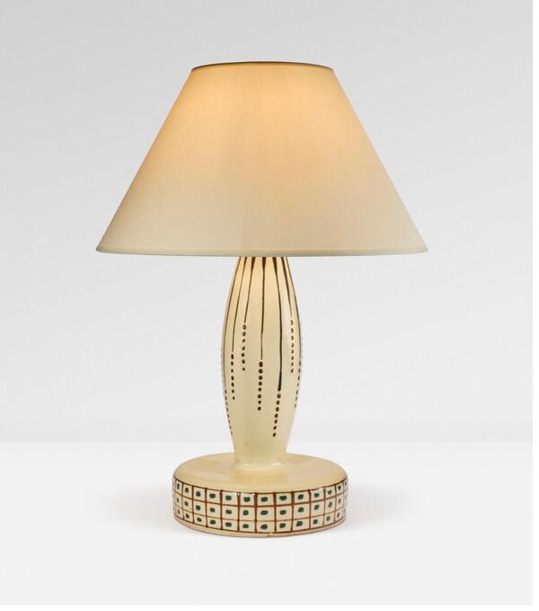 Francis Jourdain ( 1876 - 1958 ) lampe en ceramique vers 1920 