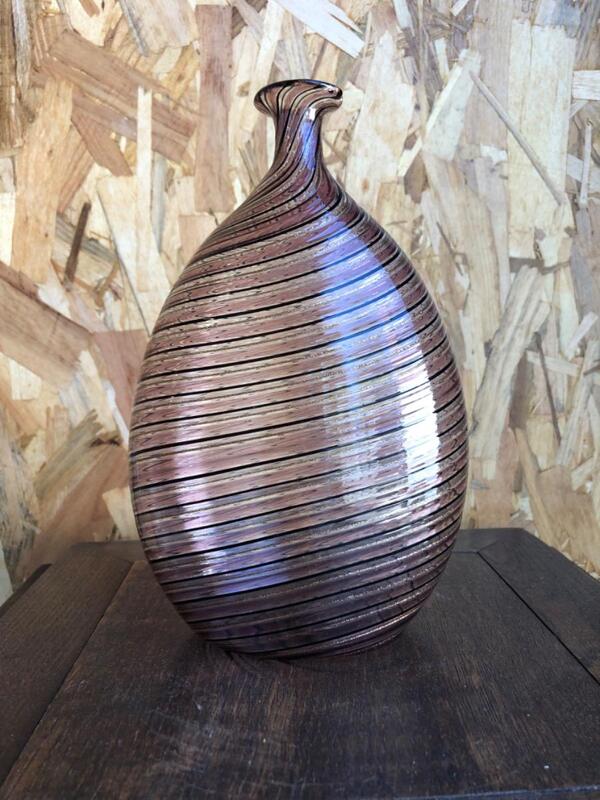 Important vase en verre de Murano 