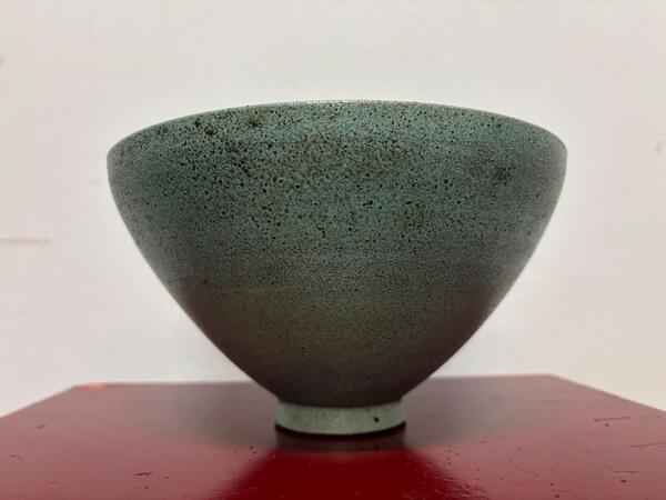 Jean Besnard ( 1889 - 1958 ) coupe sur talon email turquoise vers 1930