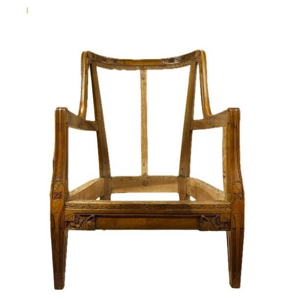 Leon Jallot ( 1874 - 1967 ) importante bergere en bois sculpté vers 1910 