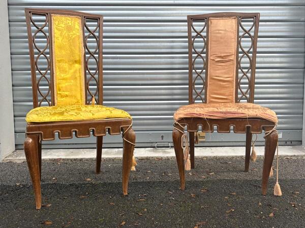 Paire de chaises italiennes vers 1940