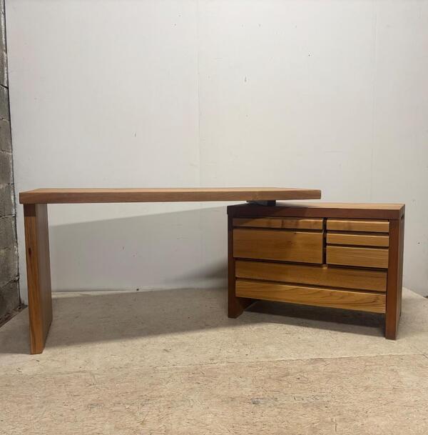 Pierre Chapo ( 1927 - 1987 ) bureau a systeme B19 edition d epoque