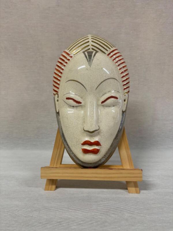 PRIMAVERA rare masque en céramique vers 1928