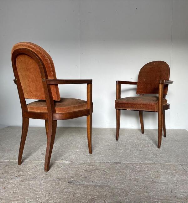 Travail Francais . Paire de fauteuils Art Deco circa 1930