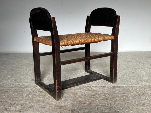 Victor Courtray ( 1896 - 1987 ) tabouret coin de feu vers 1930